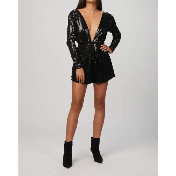 NEW IN THE MOOD FOR LOVE terry bodysuit in black - Picture 1 of 5